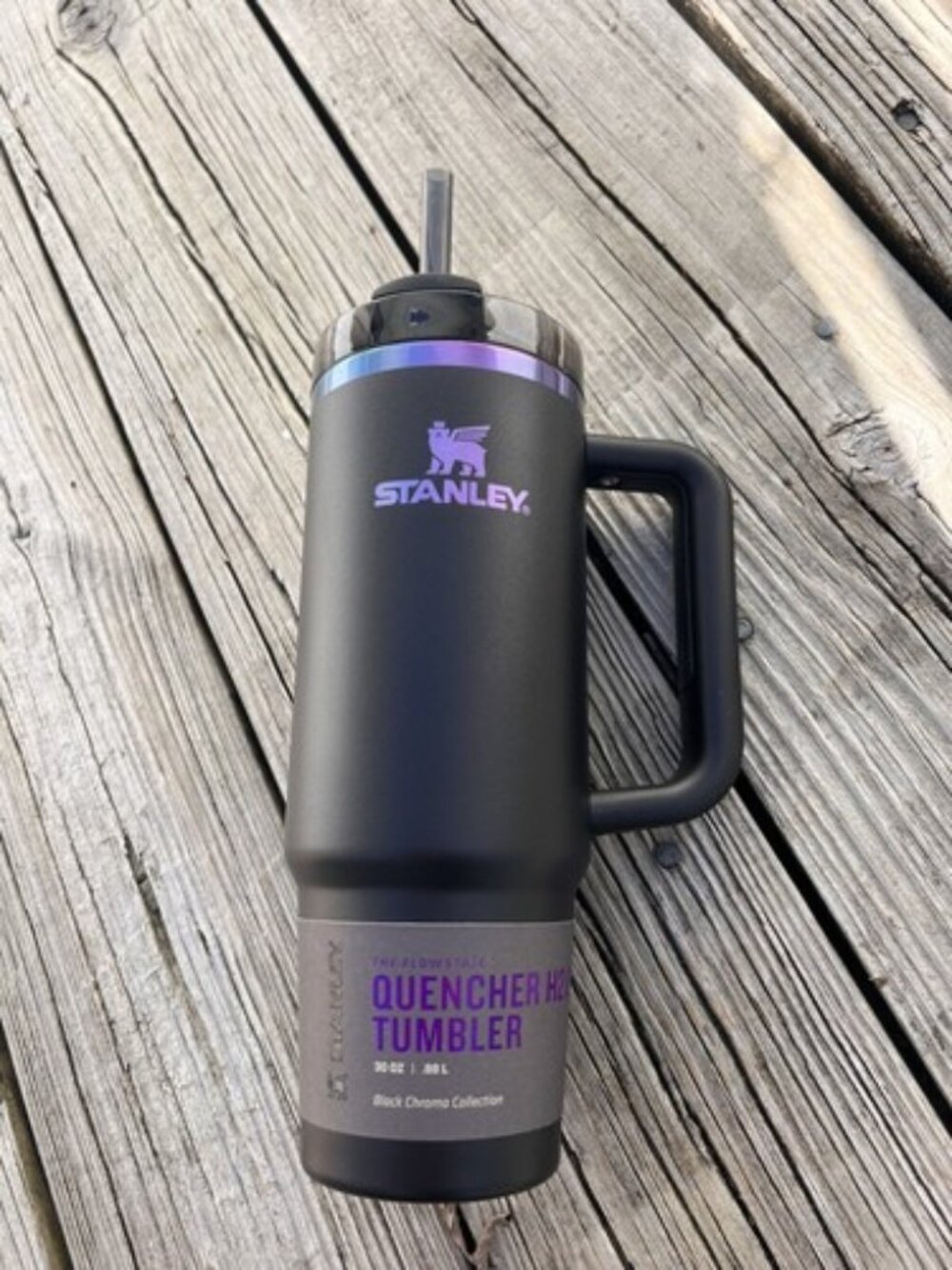 RARE Stanley The Flowstate Quencher H2.0 30oz Black Chroma Tumbler